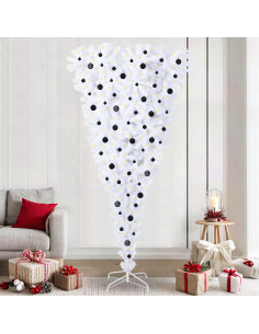 Albero di Natale artificiale Bianco 240 cm PVC e Acciaio