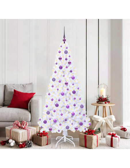 Albero di Natale artificiale Bianco 180 cm PVC e Acciaio