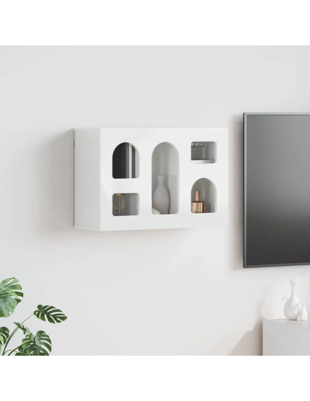 Armadio pensile Bianco Lucido 60 x 20 x 40 cm Legno multistrato