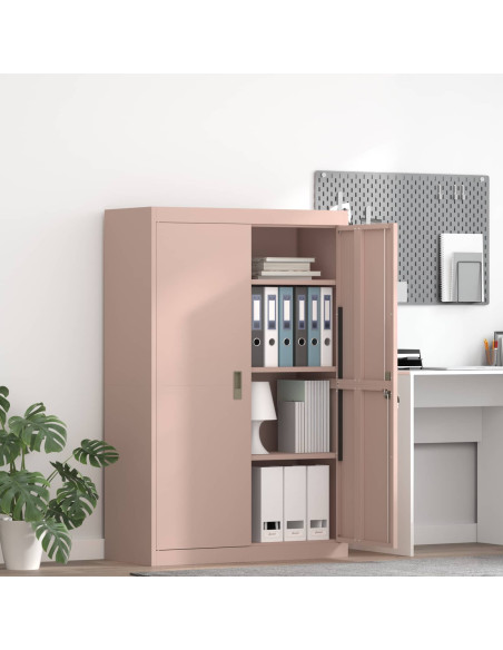 Armadio 2 pcs Rosa 90 x 40 x 140 cm Acciaio