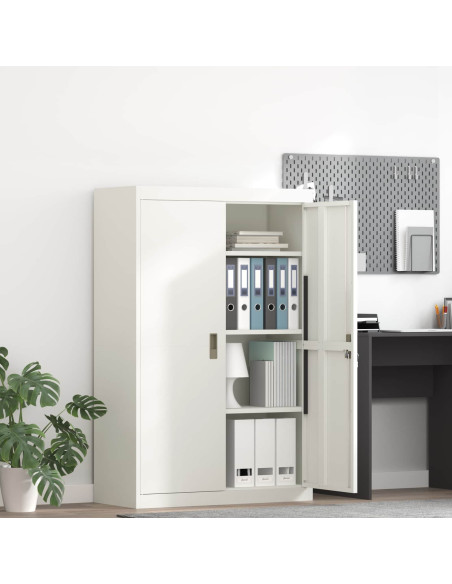 Armadio 2 pcs Bianco 90 x 40 x 140 cm Acciaio