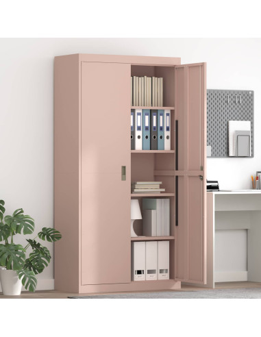 Armadio 2 pcs Rosa 90 x 40 x 180 cm Acciaio