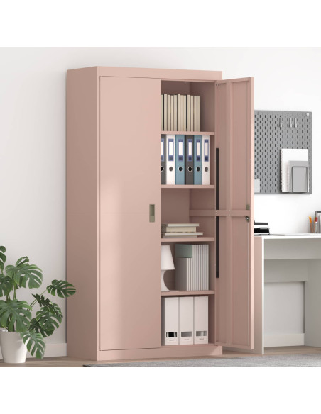 Armadio 2 pcs Rosa 90 x 40 x 180 cm Acciaio