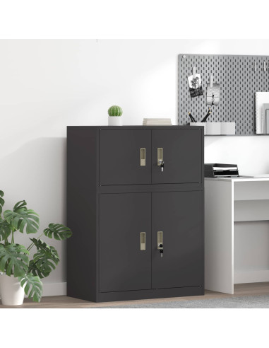 Armadio Nero 80 x 40 x 40 cm Acciaio