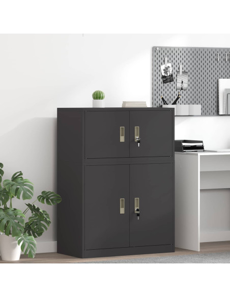 Armadio Nero 80 x 40 x 40 cm Acciaio