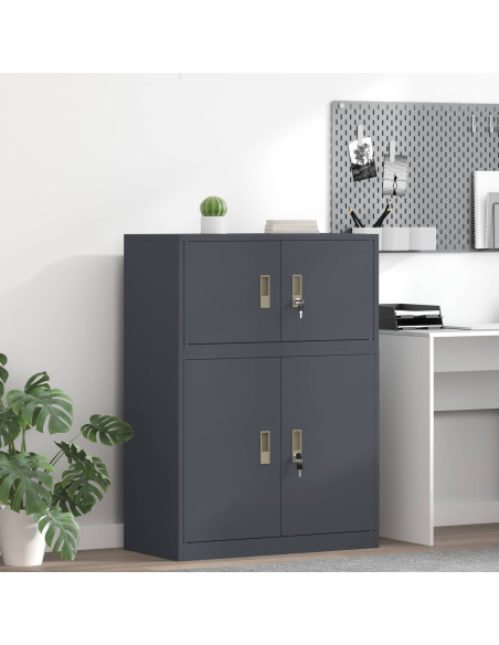 Armadio Antracite 80 x 40 x 40 cm Acciaio