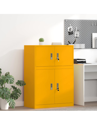 Armadio Giallo senape 80 x 40 x 40 cm Acciaio