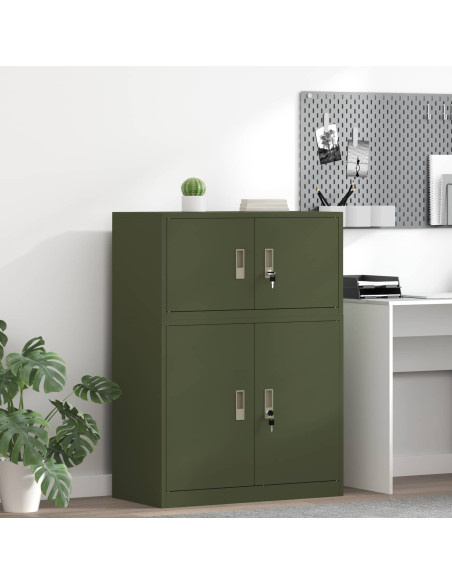 Armadio Verde oliva 80 x 40 x 40 cm Acciaio