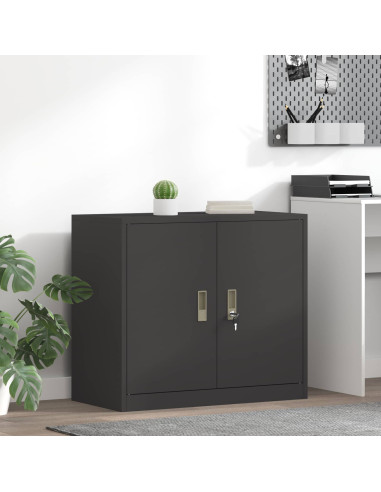 Armadio Nero 80 x 40 x 70 cm Acciaio