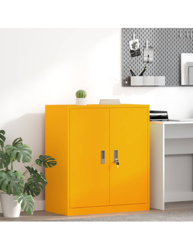 Armadio Giallo senape 80 x 40 x 90 cm Acciaio