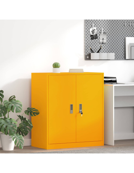 Armadio Giallo senape 80 x 40 x 90 cm Acciaio