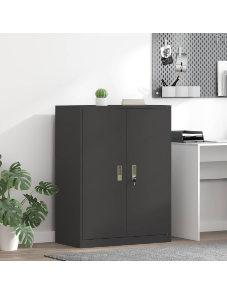 Armadio Nero 80 x 40 x 105 cm Acciaio