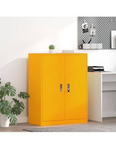 Armadio Giallo senape 80 x 40 x 105 cm Acciaio
