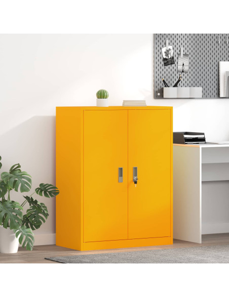 Armadio Giallo senape 80 x 40 x 105 cm Acciaio