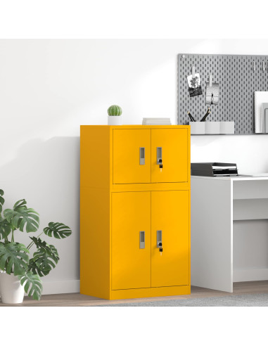 Armadio Giallo senape 60 x 40 x 40 cm Acciaio