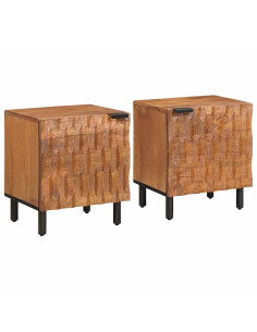 Armadio da Notte 2 pcs Marrone 40 x 33,5 x 46 cm