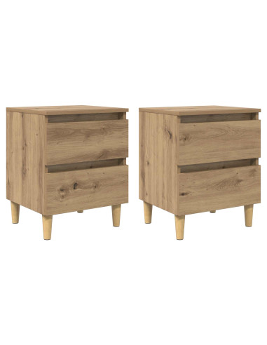 Mobiletti da letto 2 pcs Rovere artigianale 40 x 35 x 50 cm