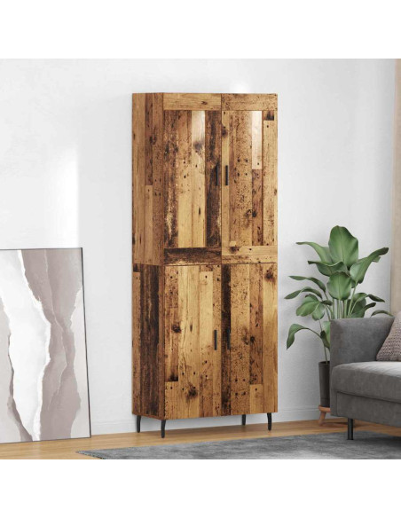 Credenza 2 pcs Legno vecchio Legno multistrato