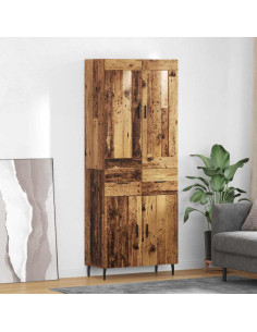 Credenza con cassetto 2 pcs Legno vecchio Legno multistrato