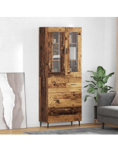 Credenza con cassetto 2 pcs Legno vecchio Legno multistrato