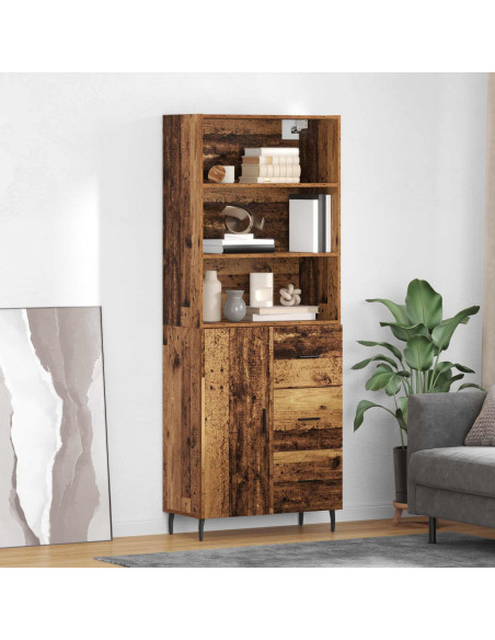 Credenza con cassetto 2 pcs Legno vecchio Legno multistrato