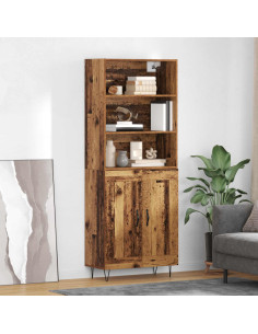 Credenza 2 pcs Legno vecchio Legno multistrato