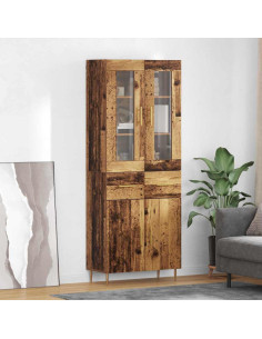 Credenza con cassetto 2 pcs Legno vecchio Legno multistrato