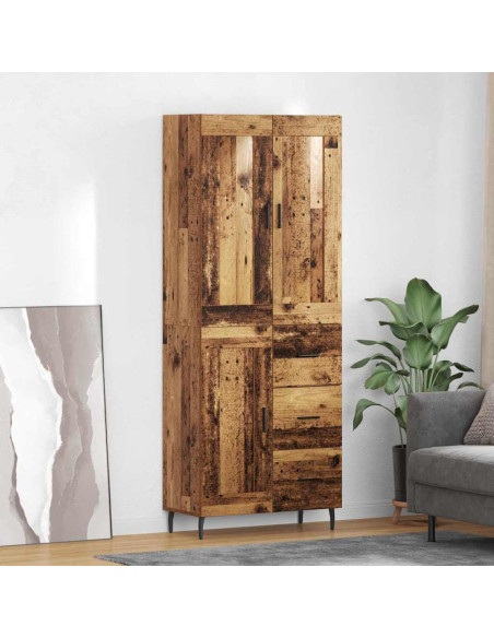 Credenza con cassetto 2 pcs Legno vecchio Legno multistrato