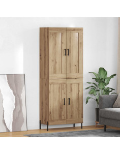 Credenza 2 pcs Rovere artigianale Legno multistrato