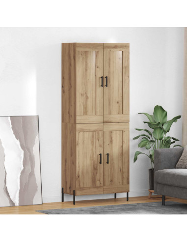 Credenza 2 pcs Rovere artigianale Legno multistrato