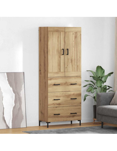 Credenza 2 pcs Rovere artigianale Legno multistrato