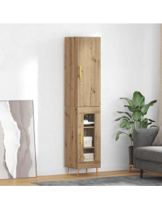 Credenza 2 pcs Rovere artigianale Legno multistrato