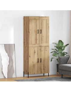 Credenza 2 pcs Rovere artigianale Legno multistrato