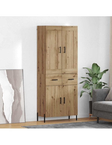 Credenza 2 pcs Rovere artigianale Legno multistrato