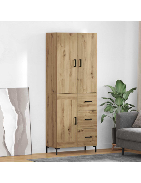 Credenza con cassetto Rovere artigianale 69,5 x 34 x 180 cm