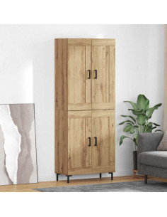 Credenza 2 pcs Rovere artigianale Legno multistrato