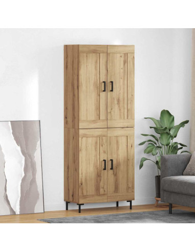 Credenza 2 pcs Rovere artigianale Legno multistrato