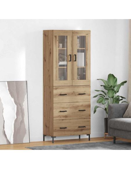 Credenza 2 pcs Rovere artigianale Legno multistrato