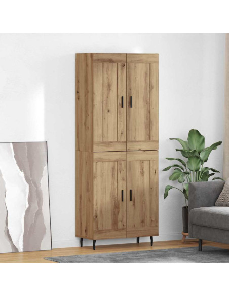 Credenza 2 pcs Rovere artigianale Legno multistrato