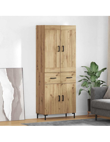 Credenza 2 pcs Rovere artigianale Legno multistrato