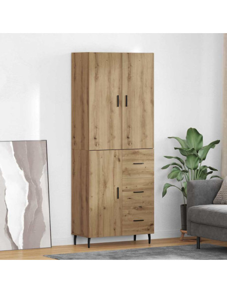 Credenza 2 pcs Rovere artigianale Legno multistrato