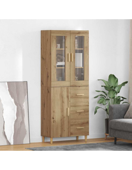 Credenza con cassetto Rovere artigianale 69,5 x 34 x 180 cm