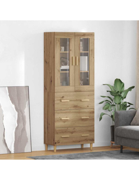 Credenza con cassetto Rovere artigianale 69,5 x 34 x 180 cm