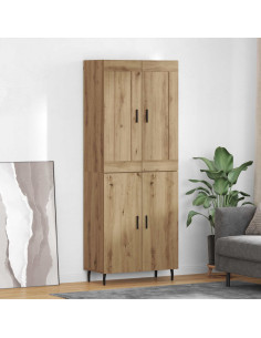 Credenza 2 pcs Rovere artigianale Legno multistrato