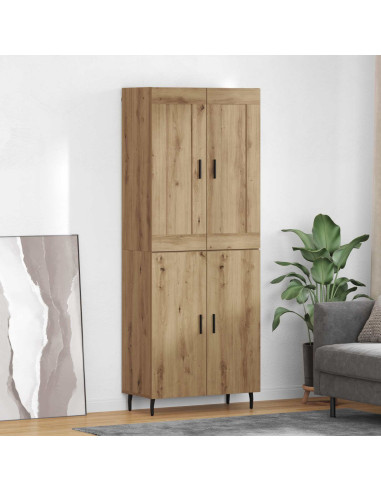 Credenza 2 pcs Rovere artigianale Legno multistrato