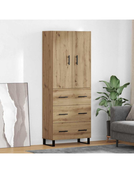 Credenza 2 pcs Rovere artigianale 69,5 x 34 x 180 cm