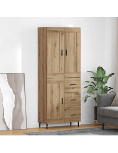 Credenza 2 pcs Rovere artigianale Legno multistrato