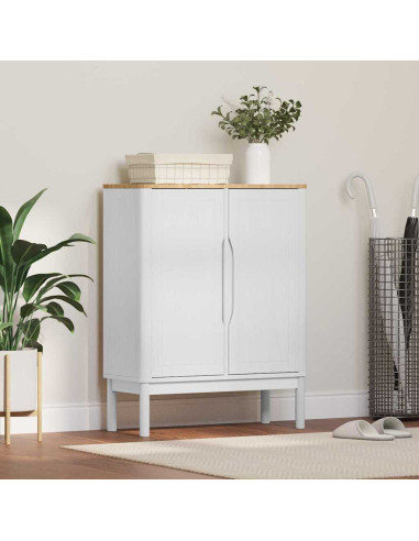 Credenza FLORO Bianco 70 x 30 x 70,5 cm Legno di Pino Massello