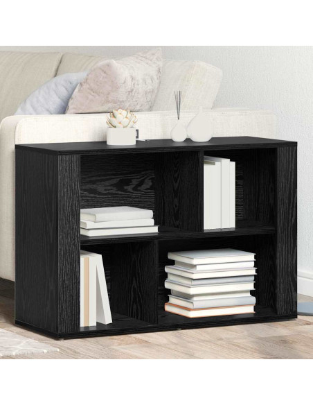 Credenza Rovere Nero 80 x 30 x 53 cm Legno multistrato
