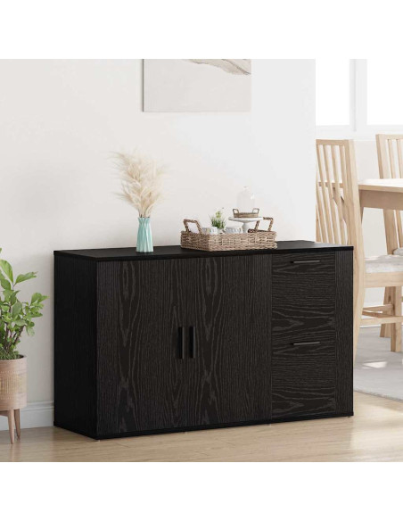 con cassetto Rovere nero 100 x 33 x 59.5 cm Legno multistrato